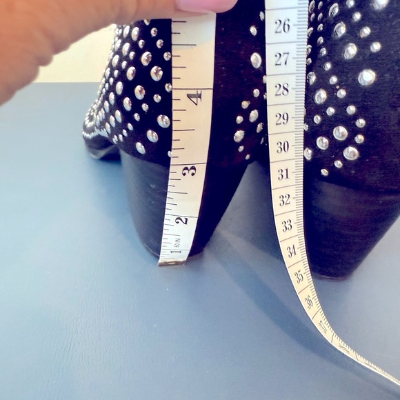 Coconuts by Matisse Black and Silver Studded Heeled Boots - Picture 5 of 9